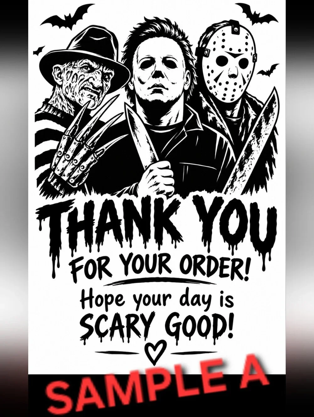 *PICK 1* CUSTOM 4x6 SPOOKY THANK YOU LABELS