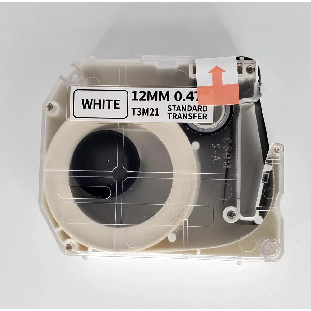 6 Ct. Label Tape T3M21 Black on White 12MM .047 for Brother P-Touch Label Maker‎