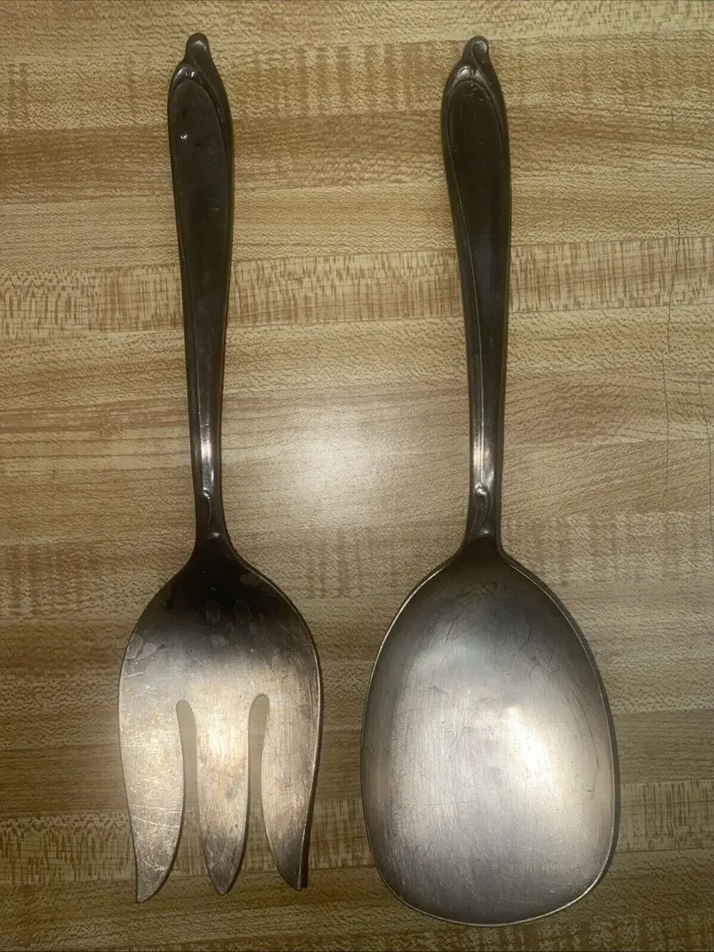 Vintage International Deepsilver Serving Pair Spoon Fork Silver Plate