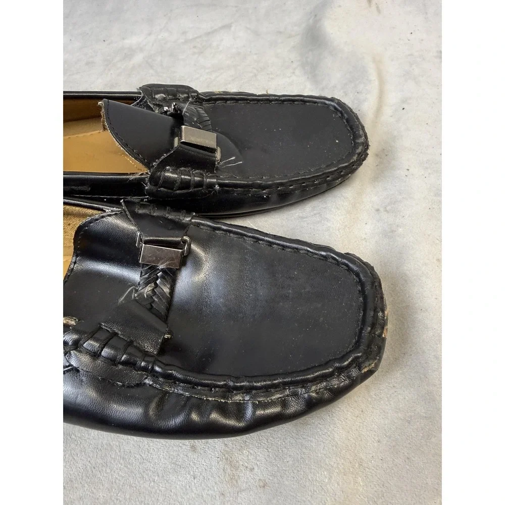 Mario Lopez Shoes Boys Size 4 Black Loafer‎ Dress Slip On Synthetic JUDE-055