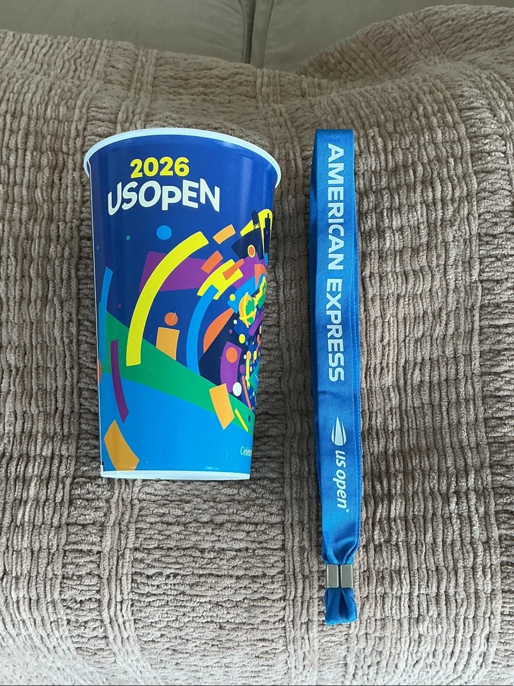 US Open 2026 Blue Event Cup & Lanyard Set