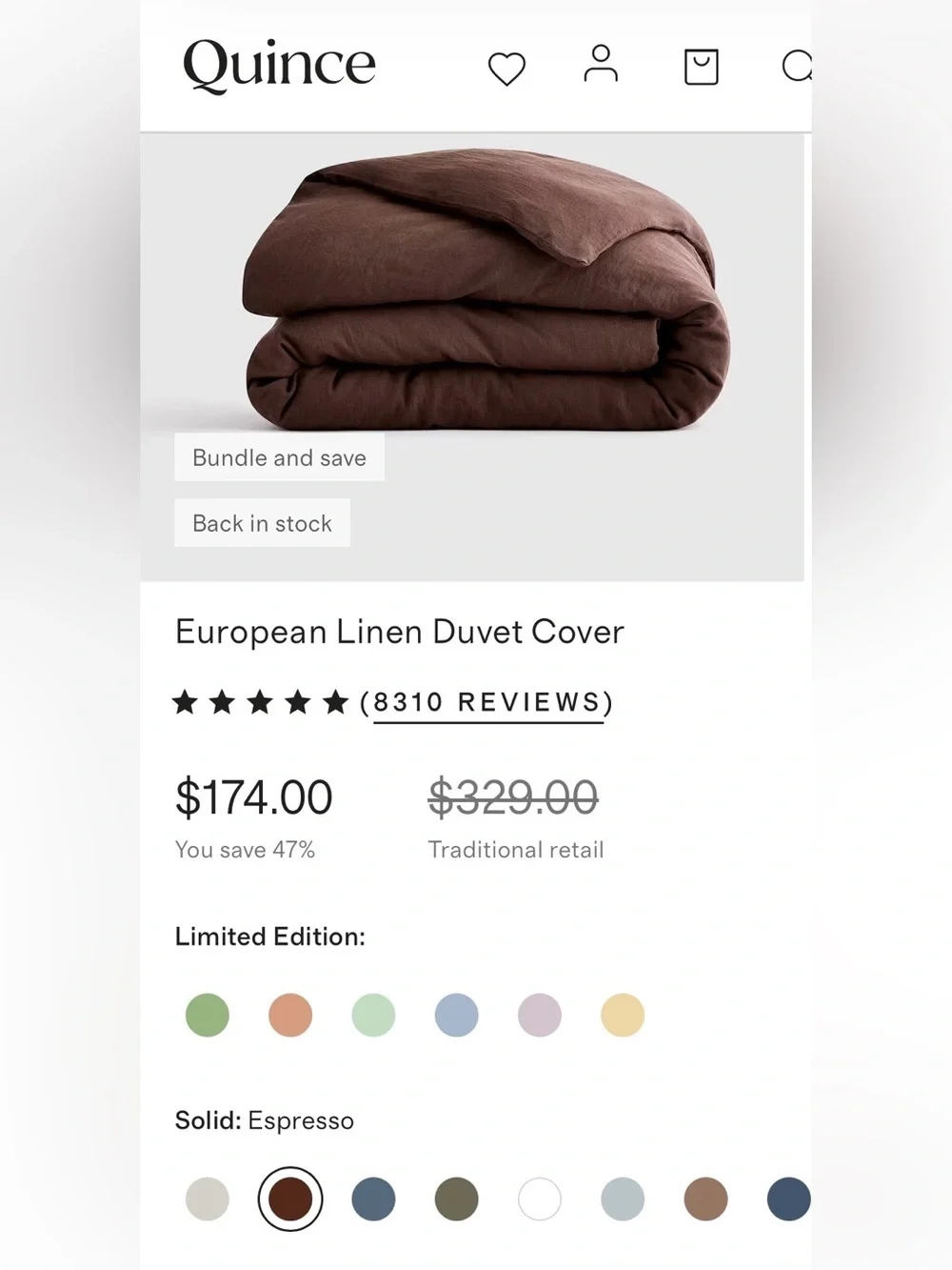 Quince european linen