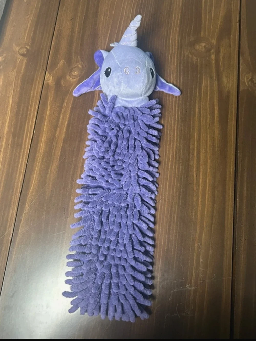 Norwex Pet to dry unicorn purple chenille hand towel microfiber bacloc