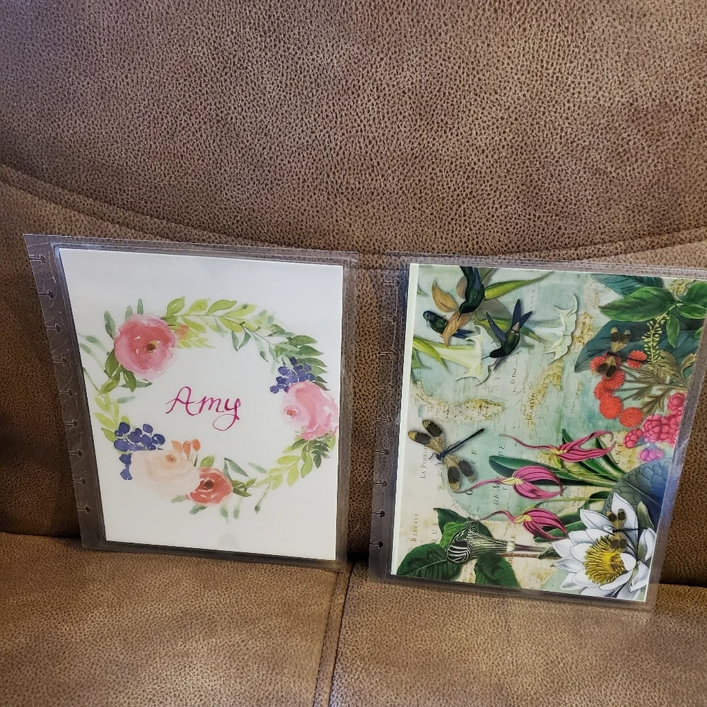 Hand made cover for your Classic size Disc Bound Planner Amy