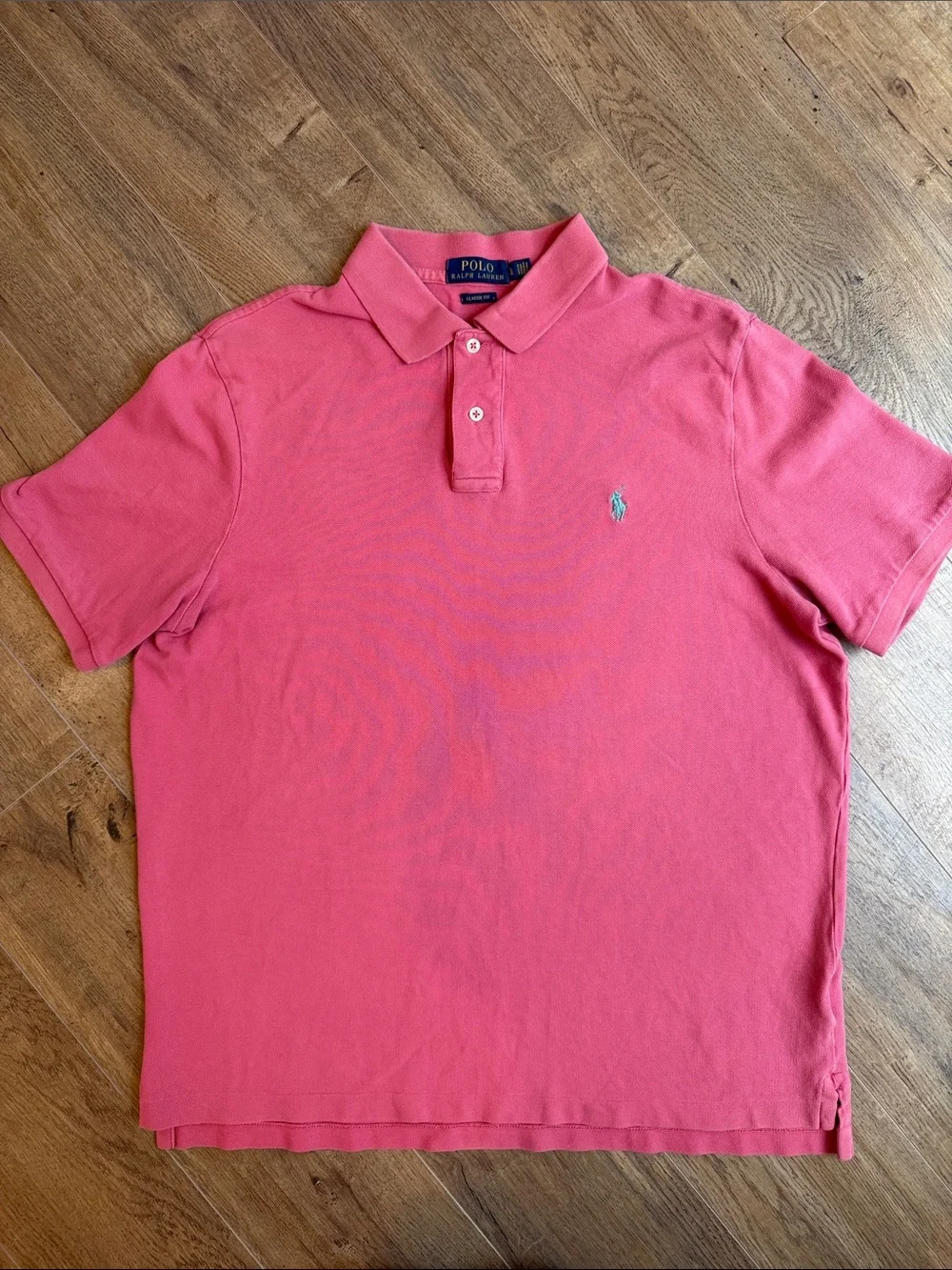 Ralph Lauren Men’s Salmon Polo Shirt Classic Fit Size L