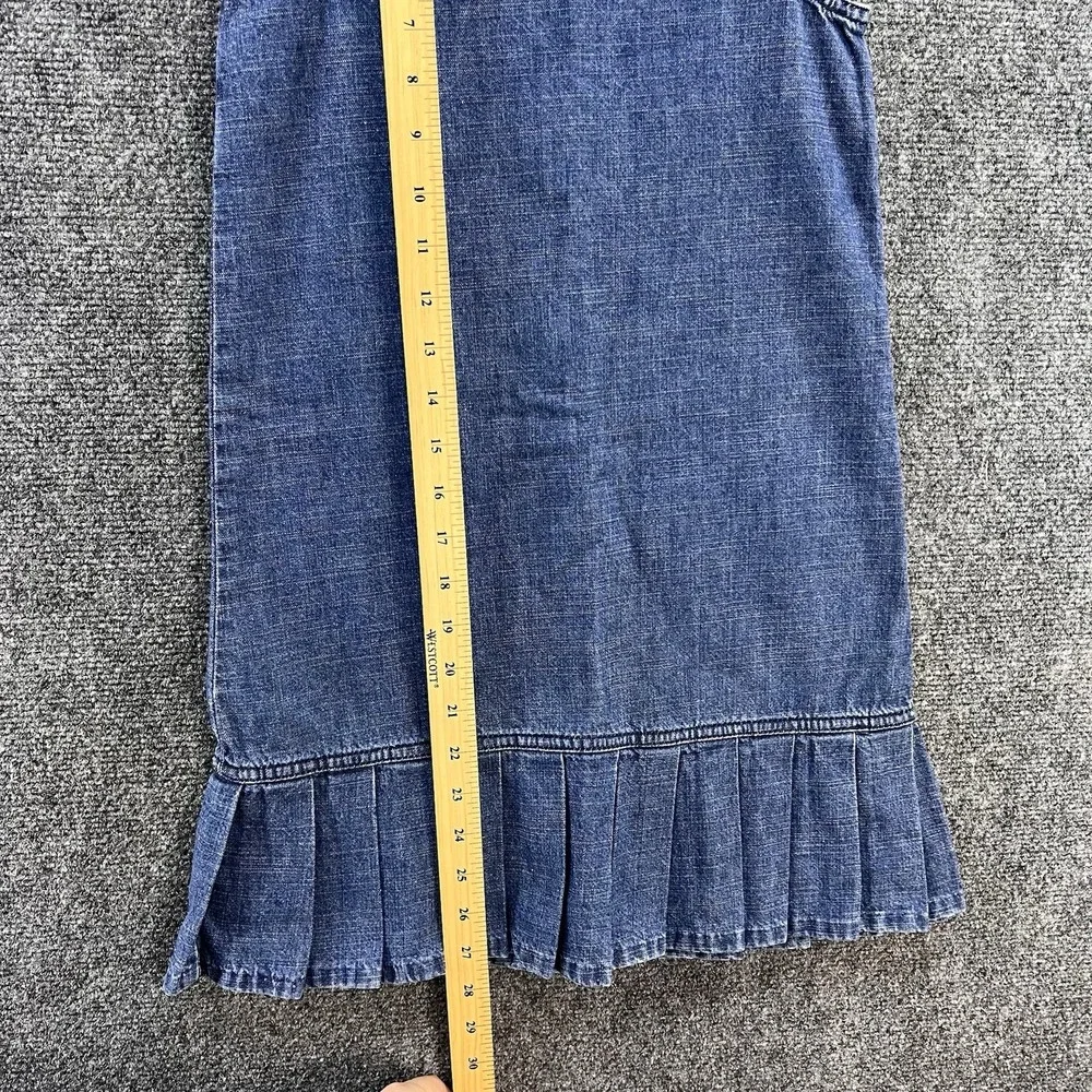 VTG Ralph Lauren Denim Dropped Waist Jumper Dress Girls 6X Sleeveless Classic