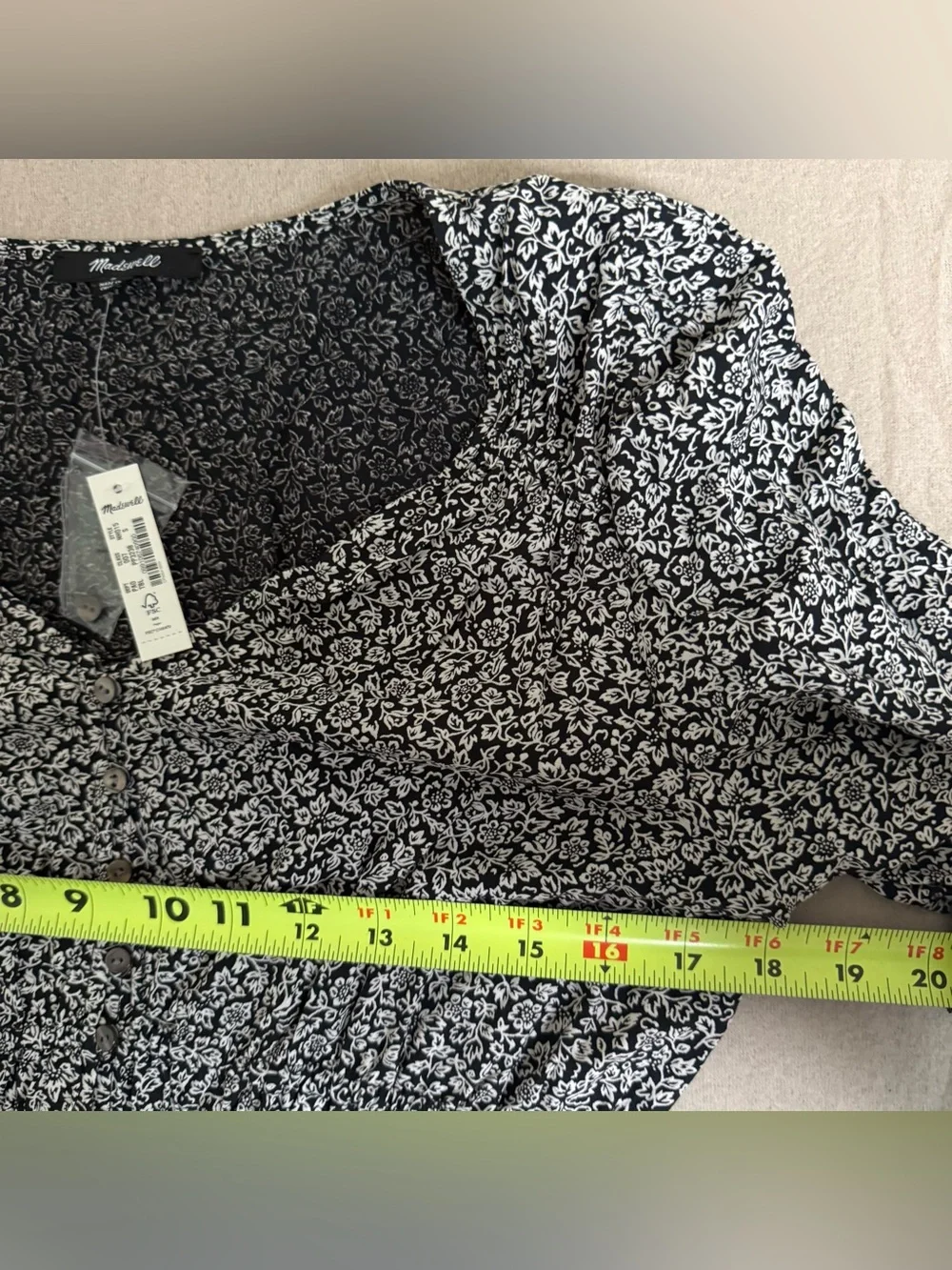 Madewell black blouse
