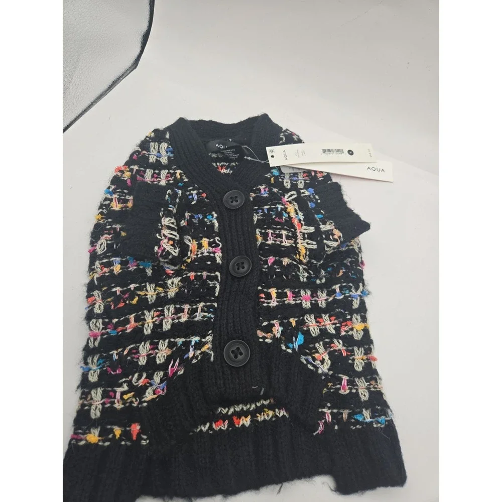 Bloomingdale's Aqua Dog Sweater Black Multi - Size SMALL MRSP $58 *NEW*