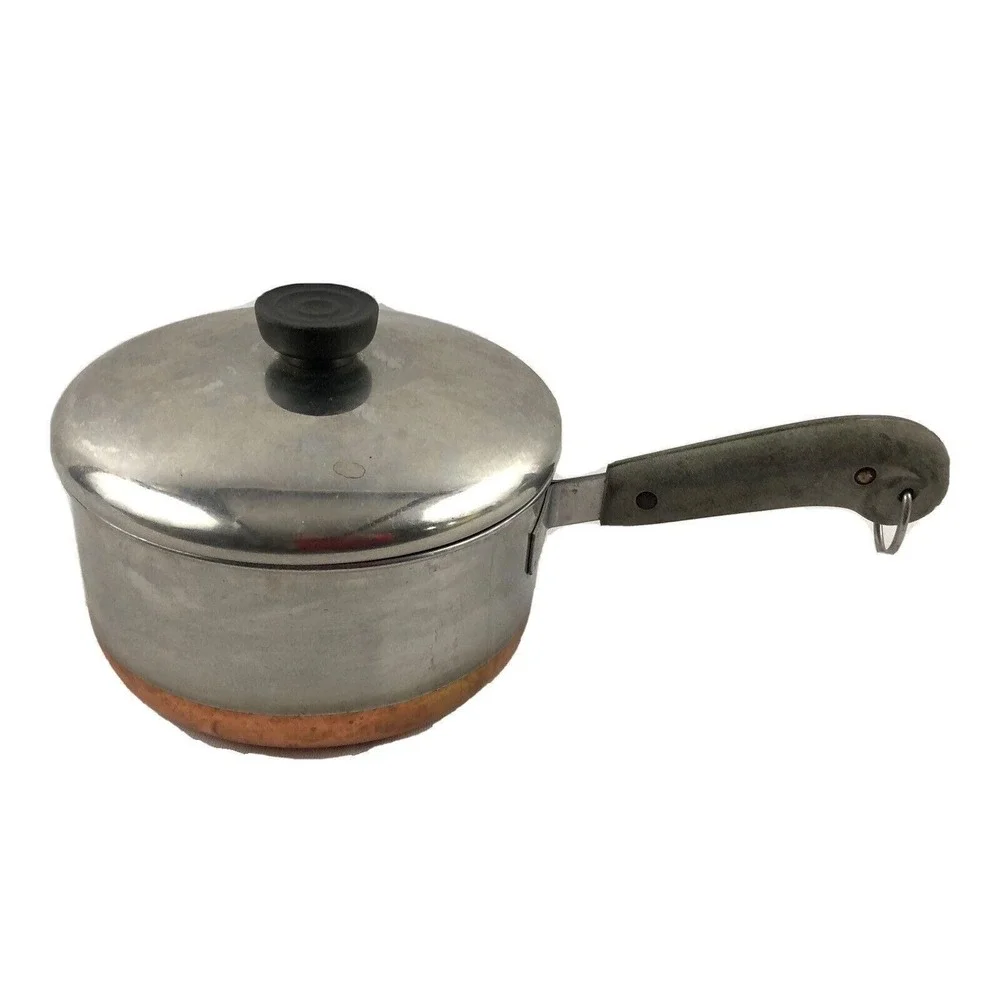 Revere Ware Copper Clad‎ 1.5 Quart Sauce Pan Pre 1968 Process With Lid 2363973