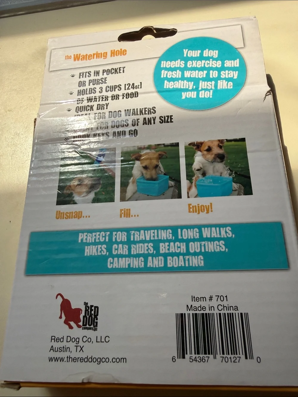 The Red Dog collapsible dog