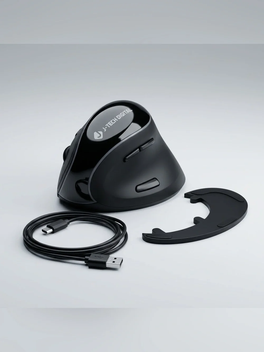 J-Tech Digital V638 Wireless Ergonomic Rechargeable Mouse – New Open Box