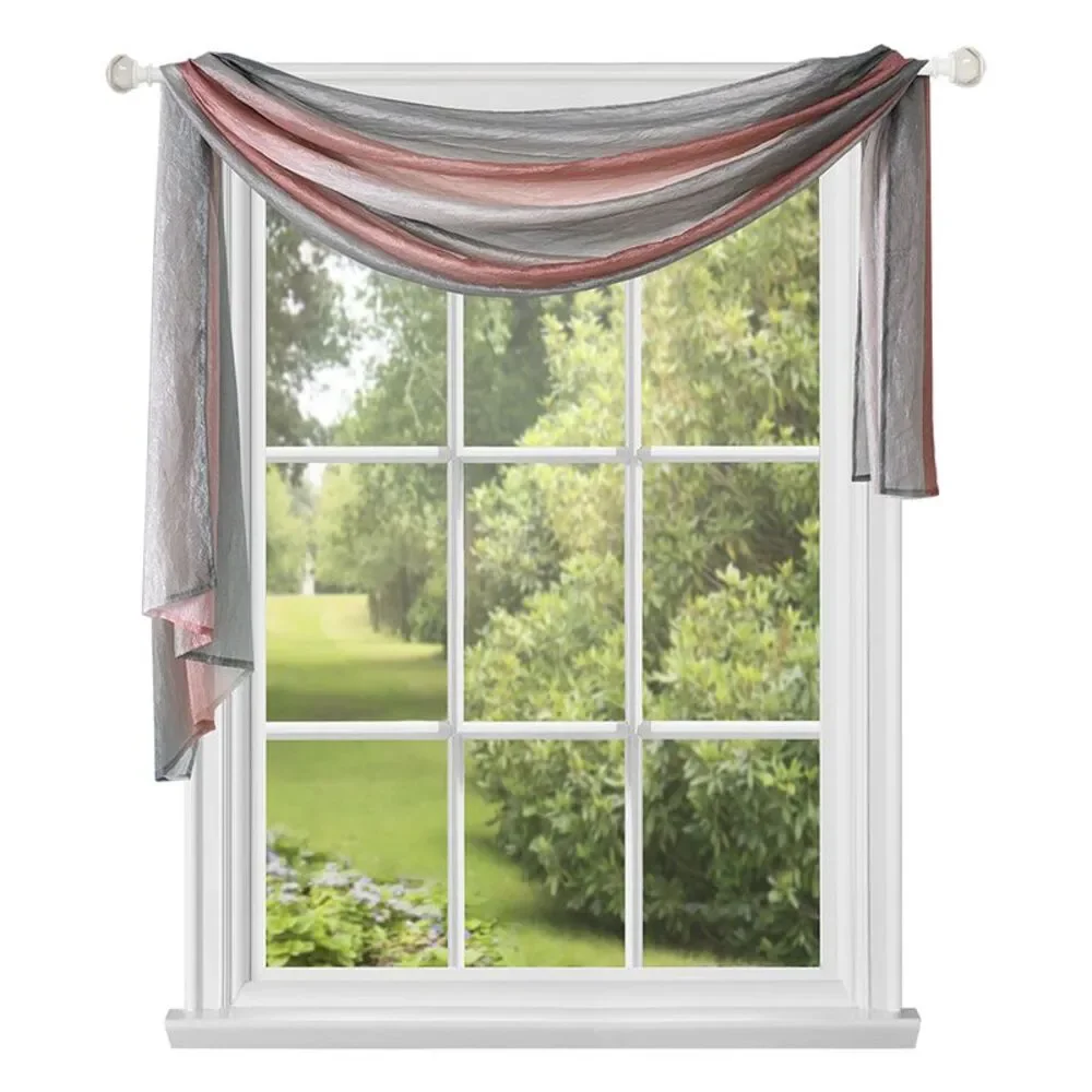 PowerSellerUSA Ombre Window Curtains, Modern Semi-Sheer Window Curtain Drape