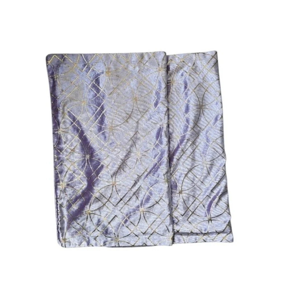 Madison Park Velvet Pillow Shams Set 2 Lavender Gold 20x26 Glam Geometric