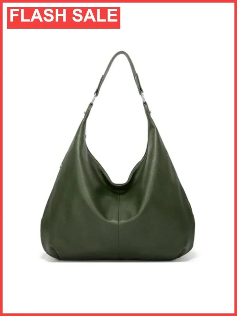 PU Leather Hobo Shoulder Bag Slouchy Large Top Handle Purse