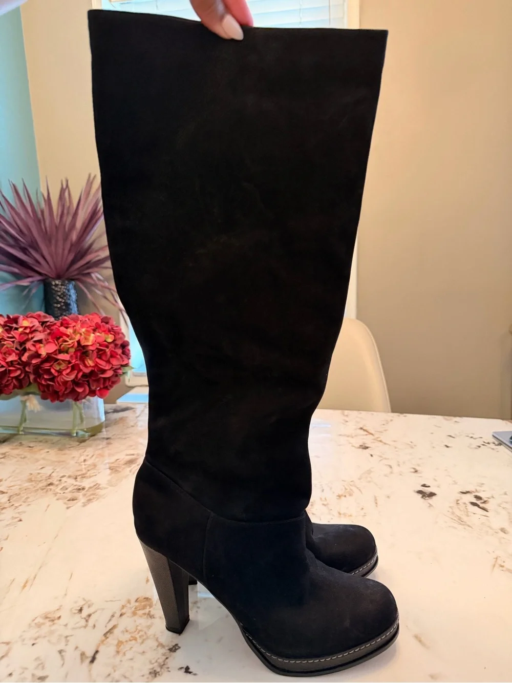 Pre loved COLE HAAN x Nike Air Black Slouchy Suede Boot - size 11