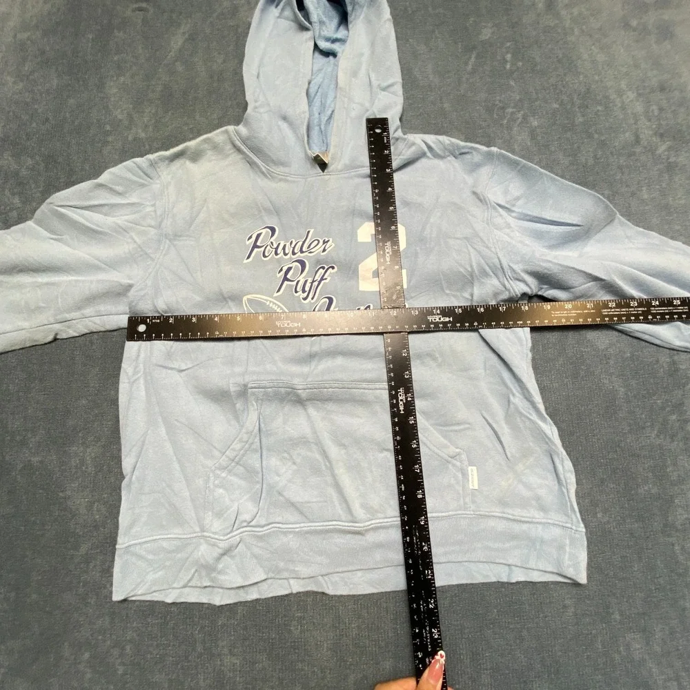 Old Navy Powder Puff Football 2 Hoodie Girls 14 Blue Cotton Long Sleeve Casual