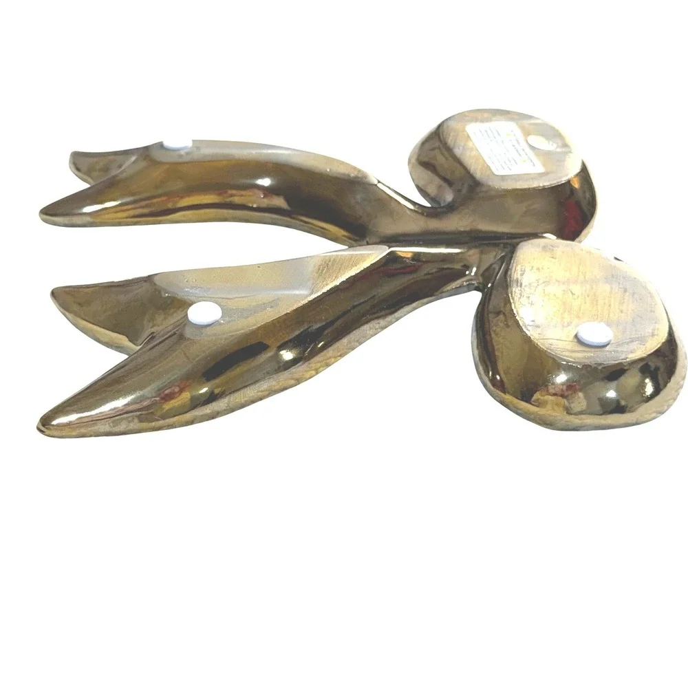 Gold Ceramic Bow Trinket‎ Dish Jewelry Tray Metallic Ribbon Decorative Coquette