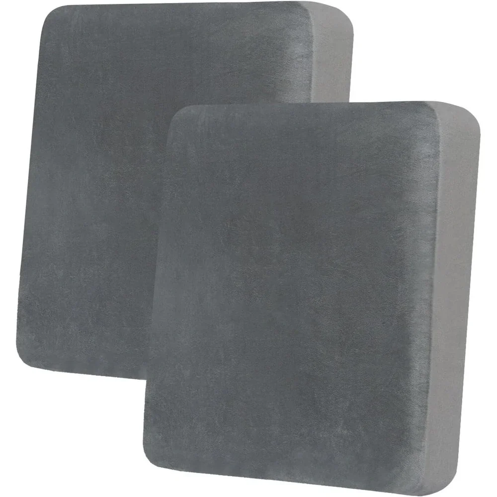 Gray Velvet Couch‎ Cushion Covers 2pk Soft Sofa/Couch Seat Cushion Covers