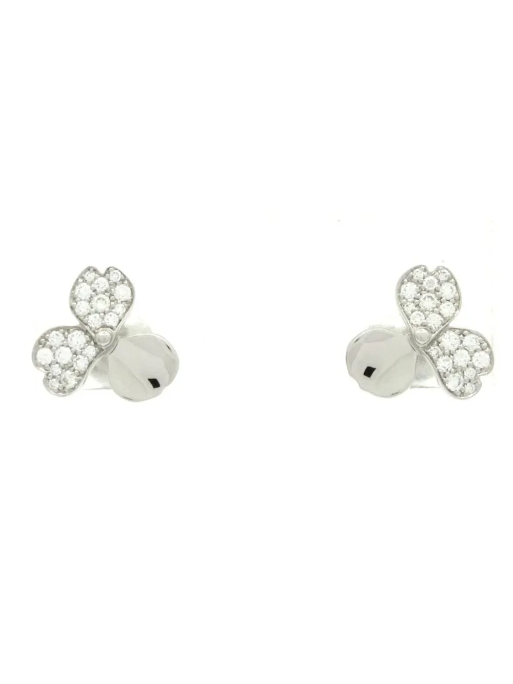 Tiffany & Co Earrings Paper Flower 18k White Gold Diamond