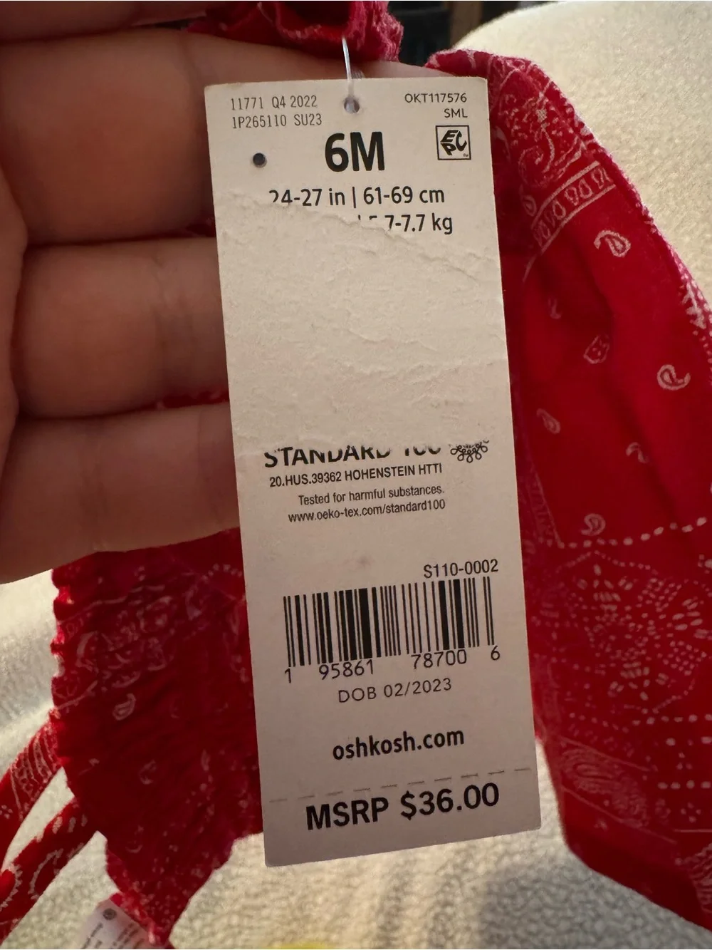OshKosh Bgosh bright red