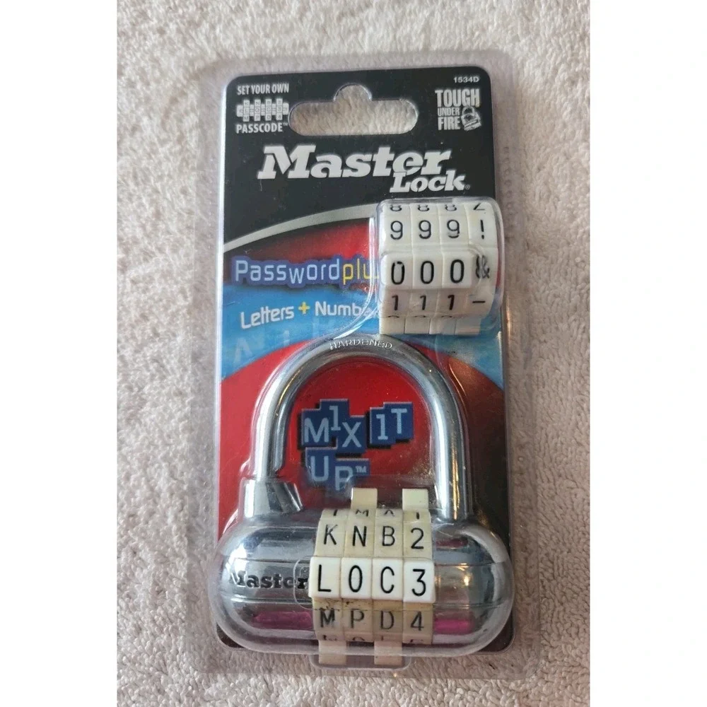 Master‎ Lock Password Plus Letters And Numbers 1534D- Silver