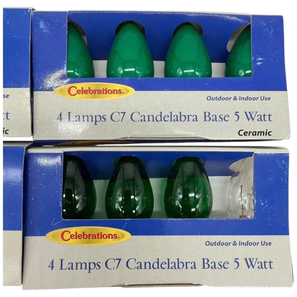 Celebrations C7 Christmas Light Bulbs 5W Candelabra Base Multi Color 21ct Unused