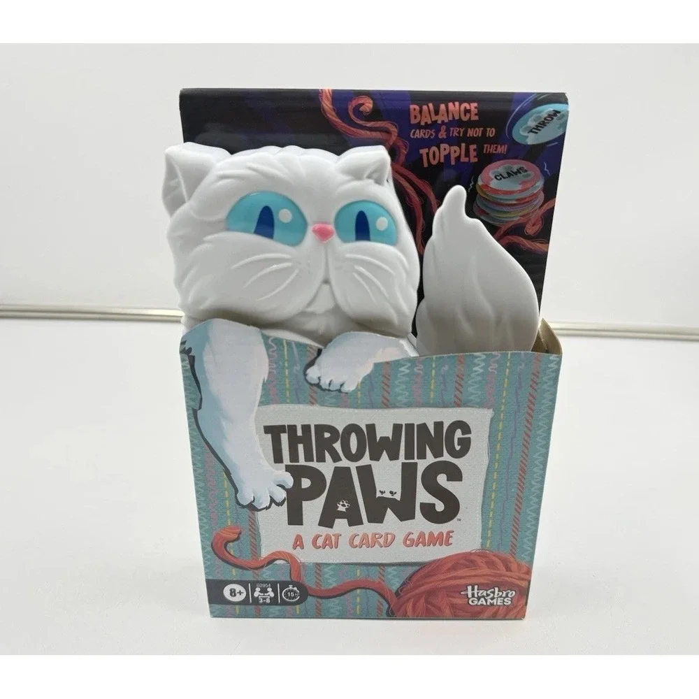 Hasbro Gaming Throwing Paws: A Cat Card Game Fun Skill and Action Card Games f