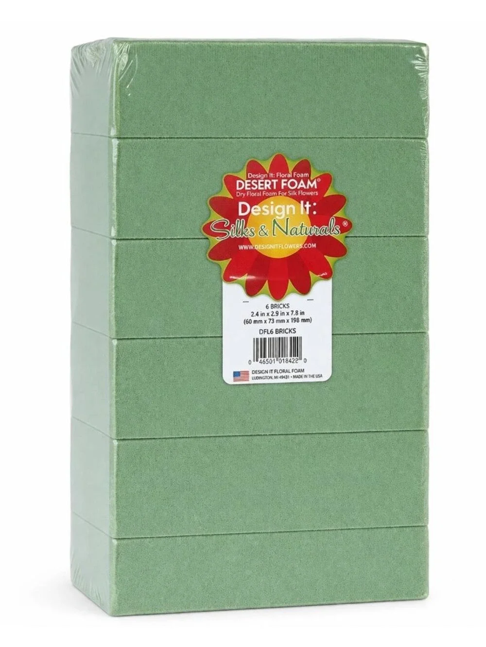 Dry Floral Foam Bricks 6 Pack Green Foam For Artificial Flowers Silk Dried Flora