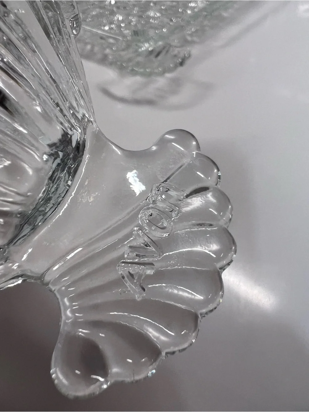 Vintage Avon Clear Glass Fan Plates 7 used For Snack Plate Trinkets Or Soap Dish