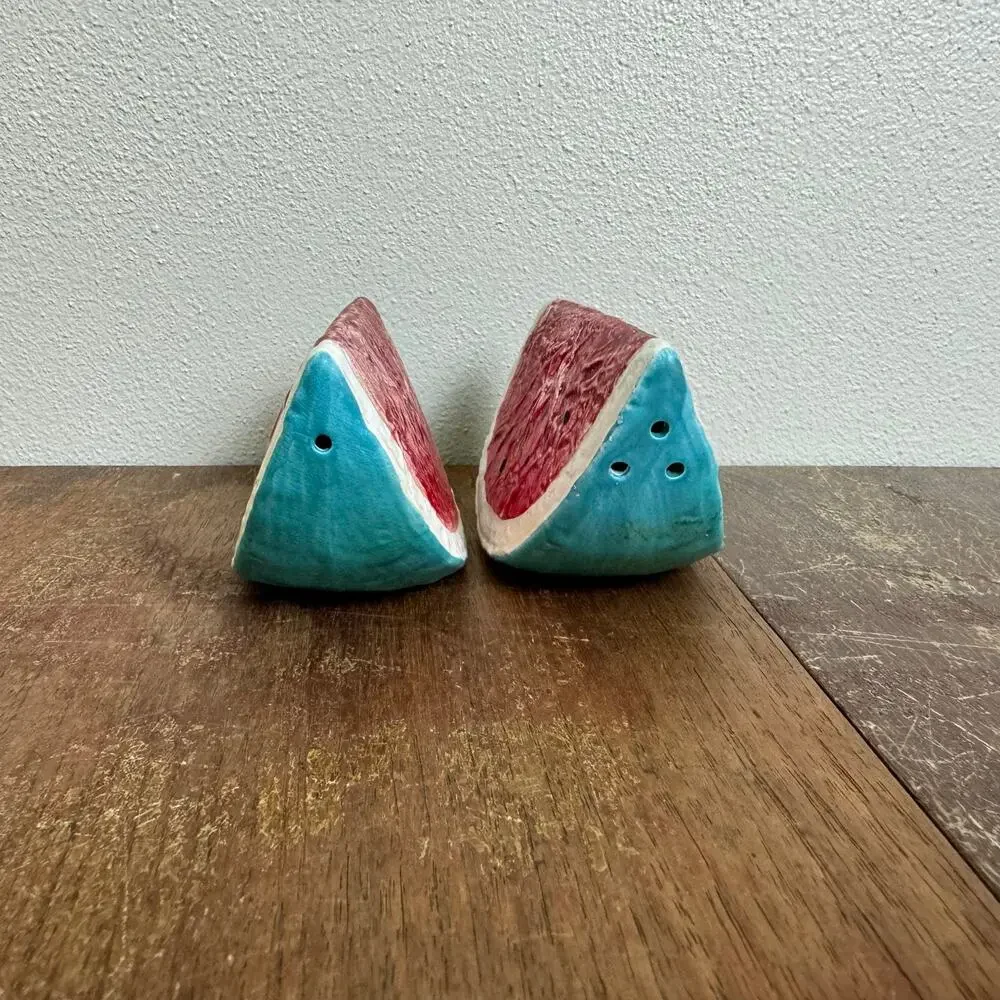 Vintage‎ Resin Watermelon Salt and Pepper Shakers