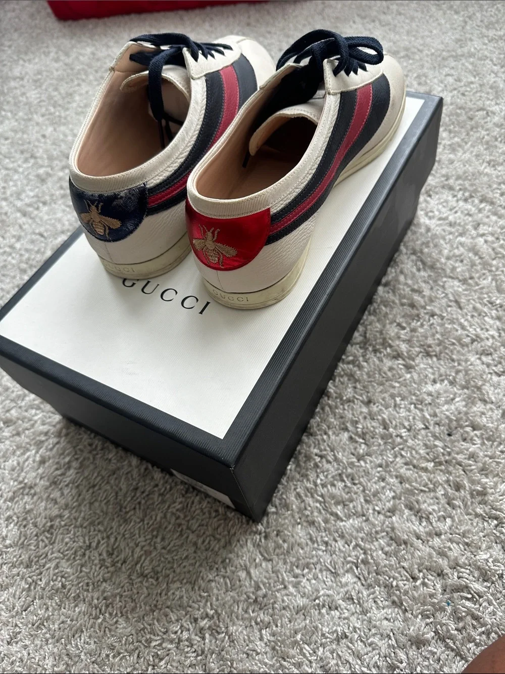 Gucci cream leather