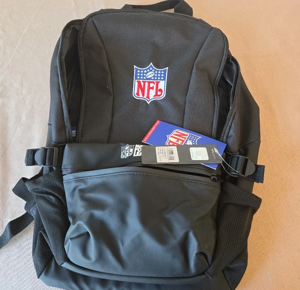 NFL National Football League Black Backpack nwt