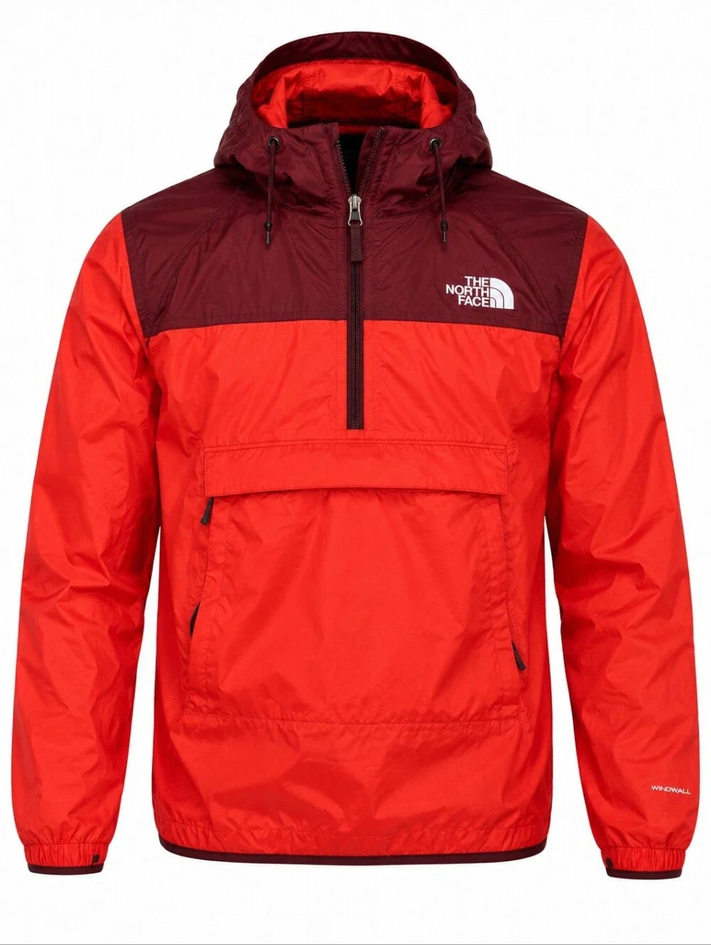 The North Face Fanorak WindWall Pullover Jacket Red Burgundy Men’s Small