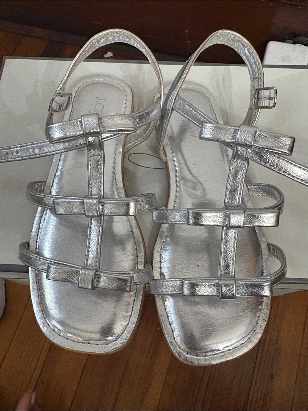 J. Crew shiny silver
