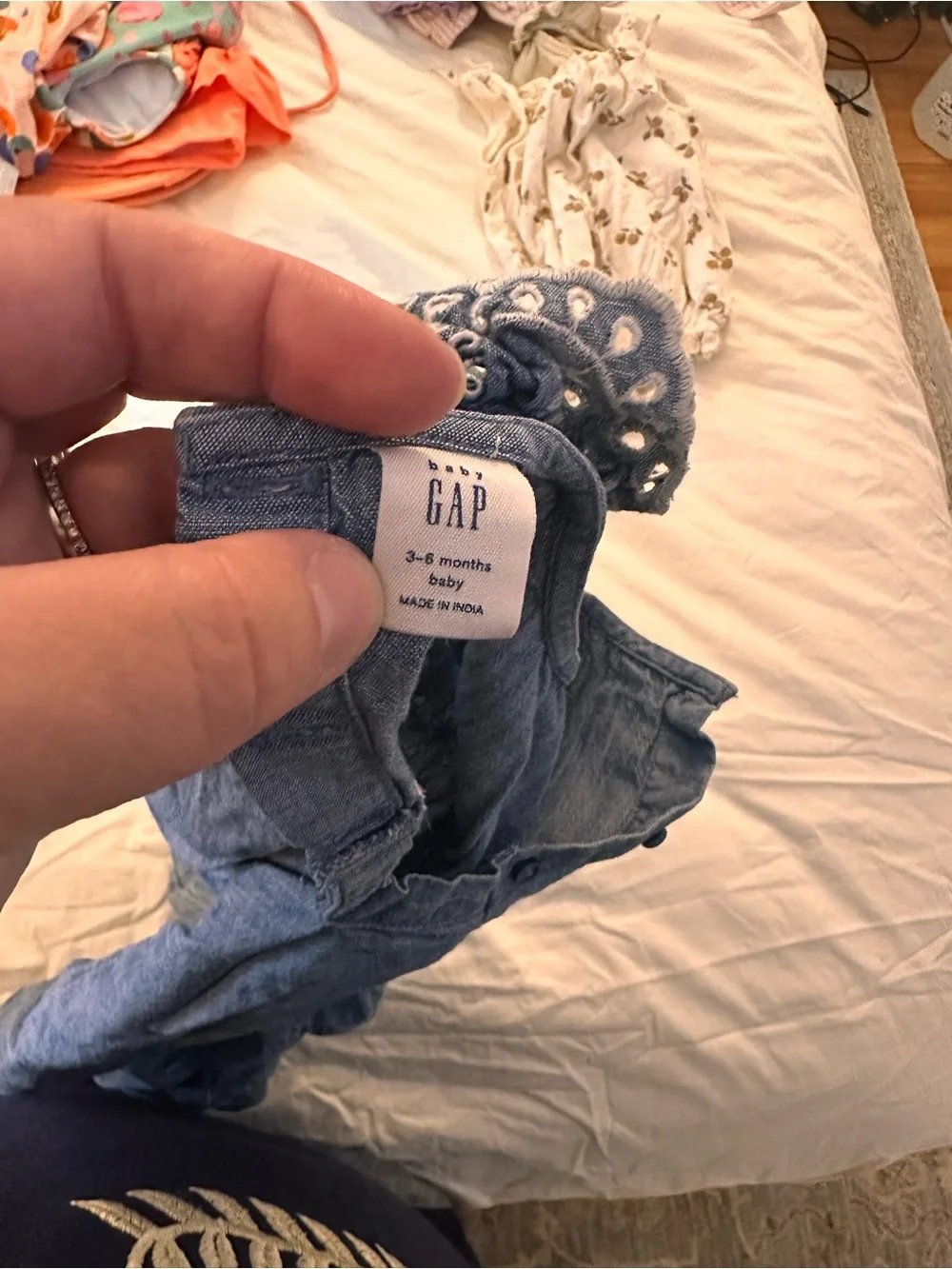 GAP layering chambray easy