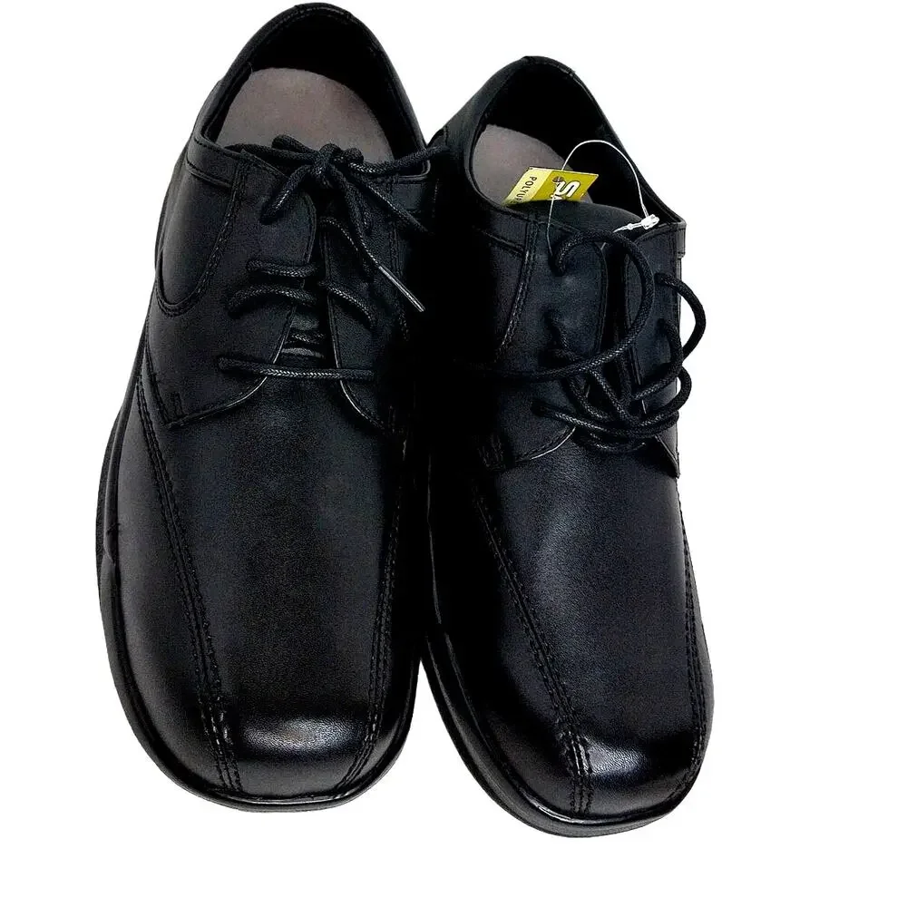 Apex Men's B2050 Black Leather Orthopedic Diabetic Dress Shoes Size 8M