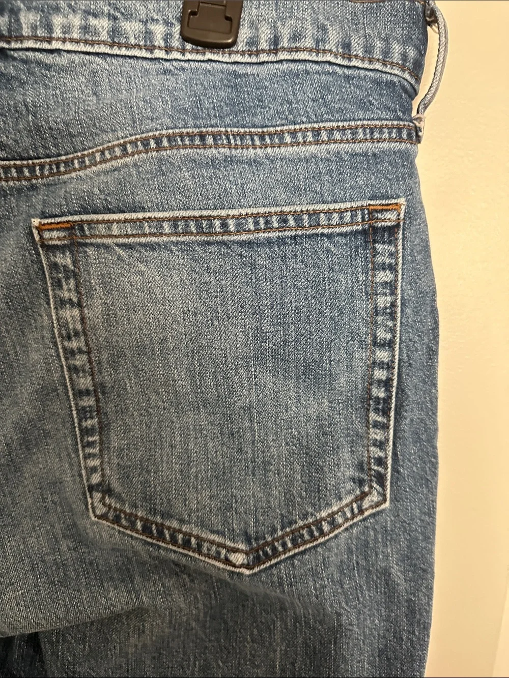 J. Crew Men's Mid Blue Slim-Straight Jeans