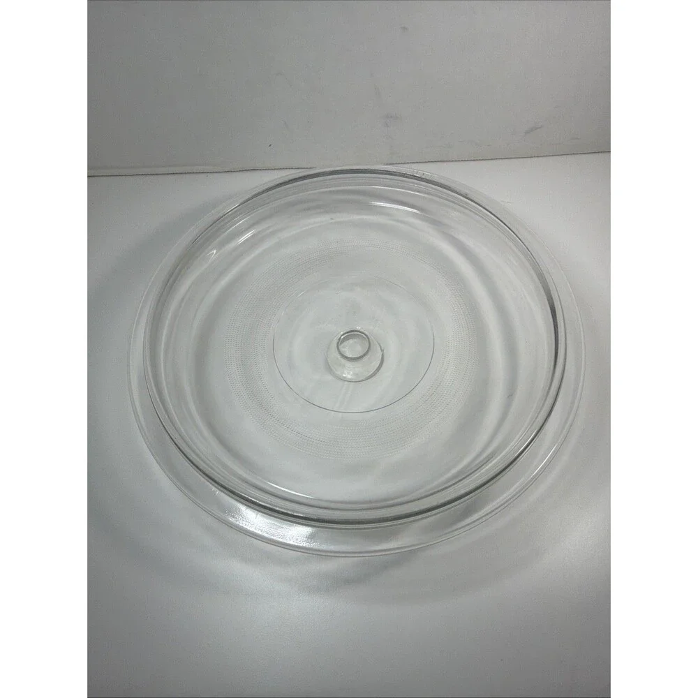 Vintage Round Clear Glass Replacement Lid Cover 9.5