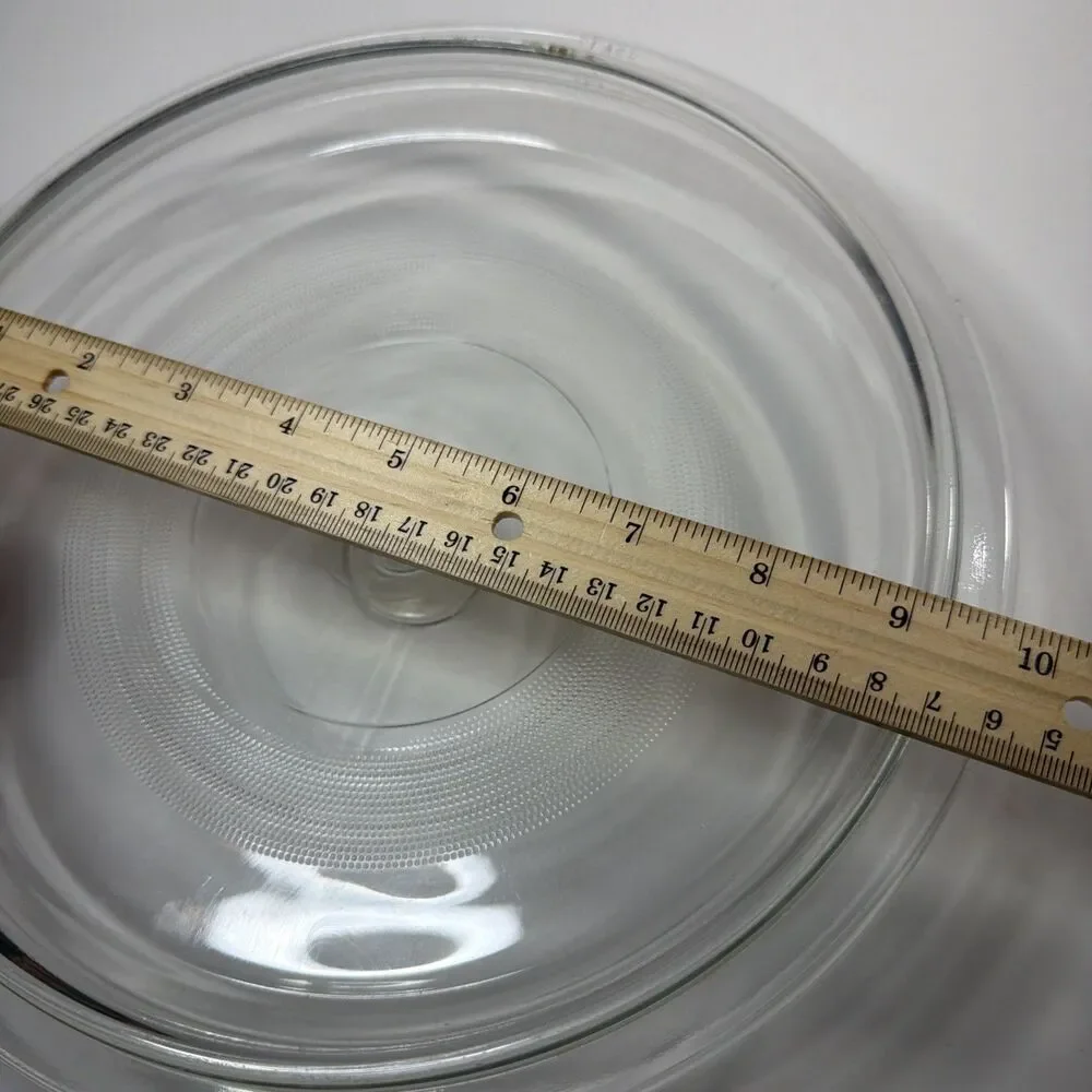 Vintage Round Clear Glass Replacement Lid Cover 9.5