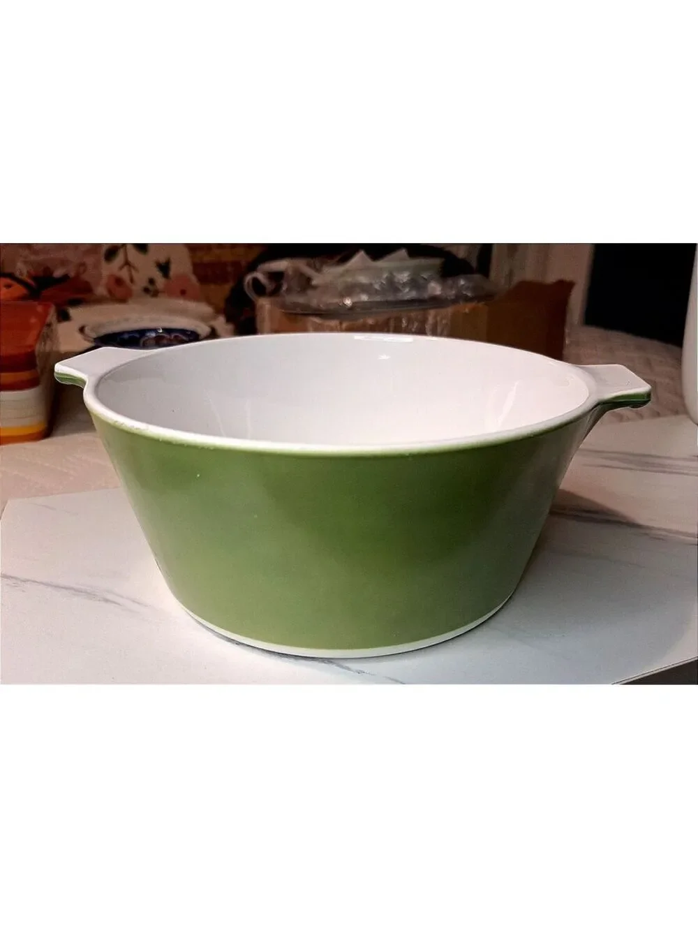 Vintage Corning Ware 1 3/4 Qt Lynwood Green Casserole Dish P-701-No Lid