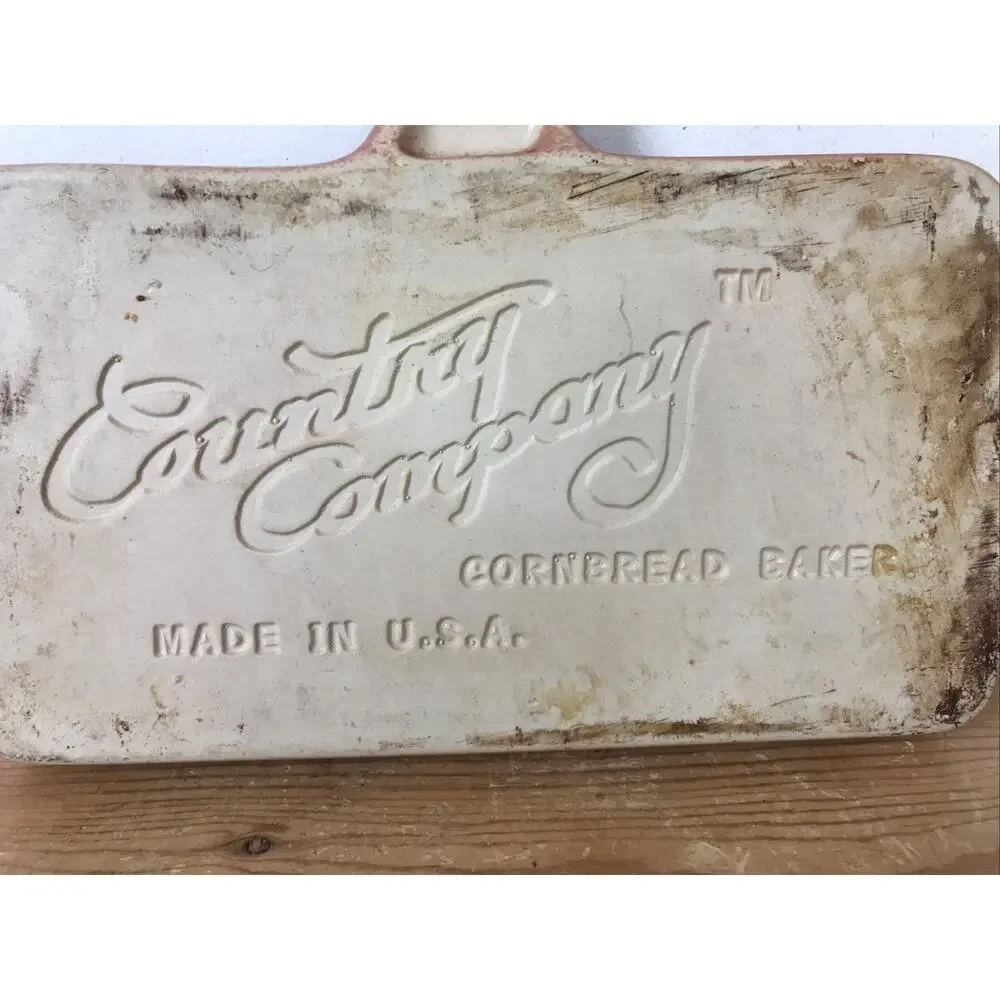 Vintage Country Company Cornbread Baker Ceramic Stoneware Oven Pan USA
