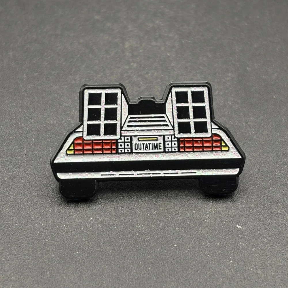 Back To The Future Delorean Outatime Glitter Lapel‎ Hat Pin