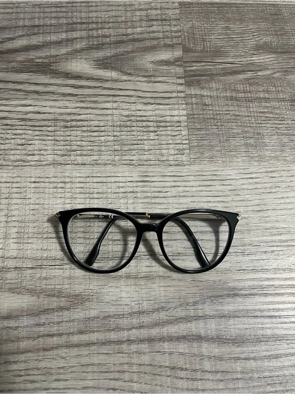 Lacoste Women’s Fashion Glasses in Black - Classic Round with Cloth Case