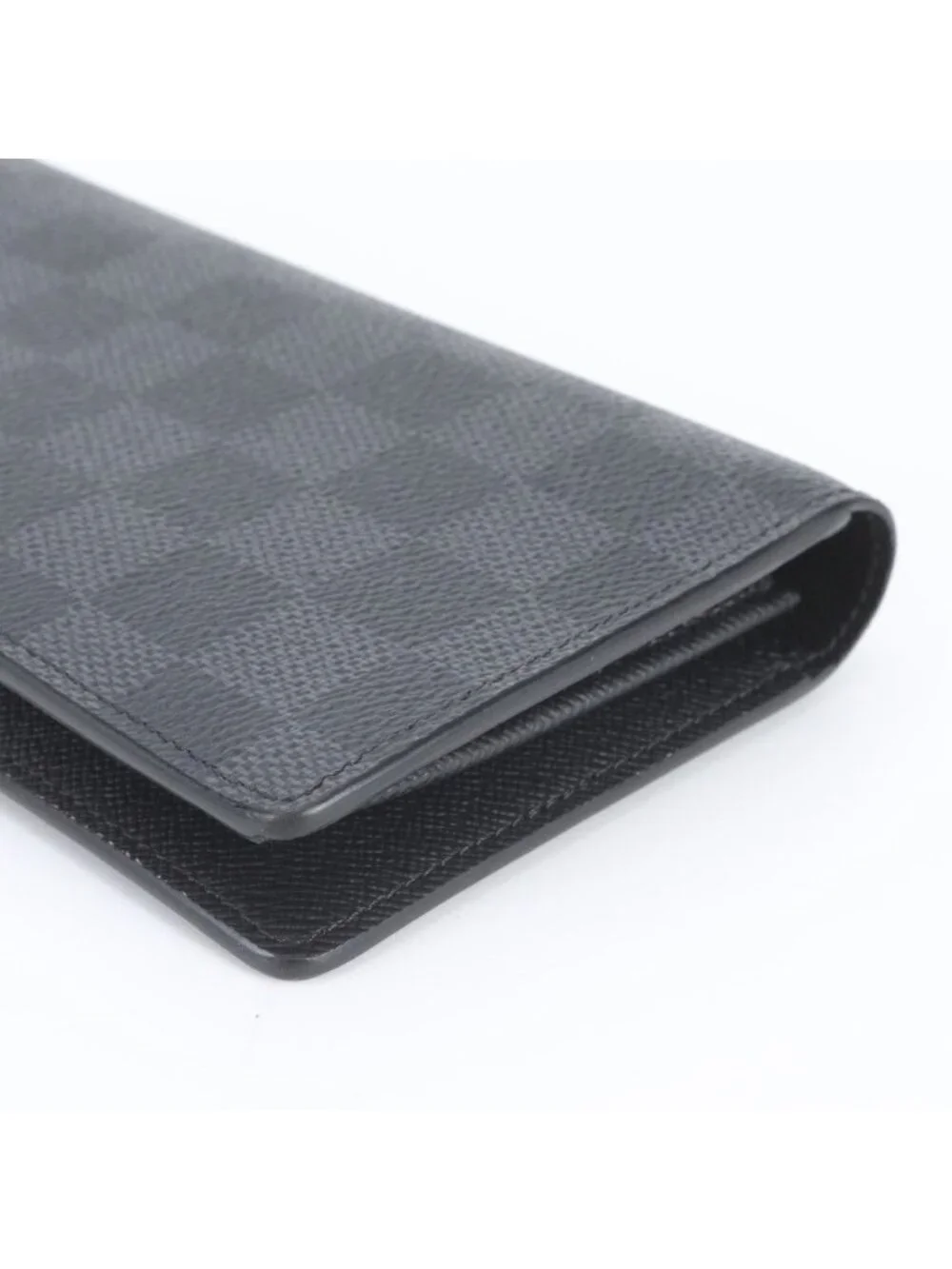 Louis Vuitton Damier Graphite Portefeuille Brazza Leather Wallet