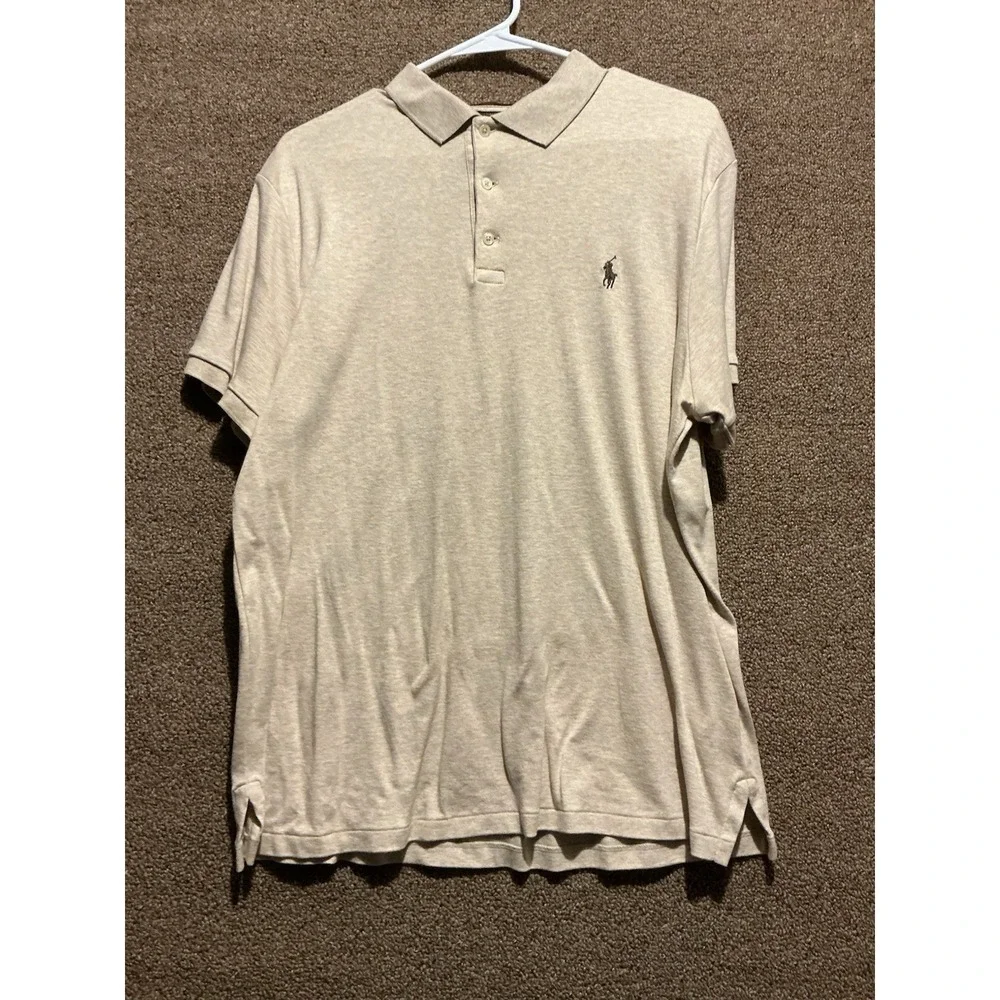 Polo Ralph Lauren Men Brown Polo New No Tag L Dune‎ Brown Pony Custom Slim Fit