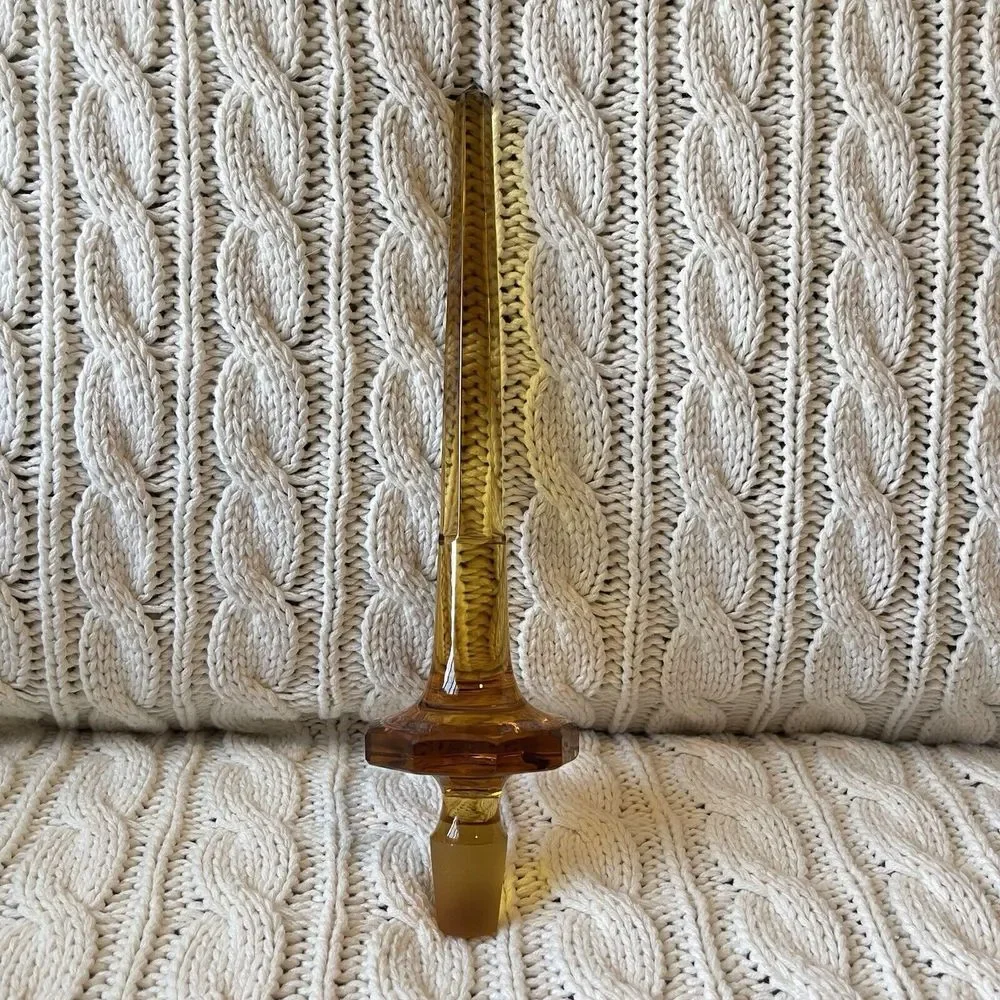 MOSER Decanter Stopper Replacement AMBER Vintage‎ Glass Bohemian 11