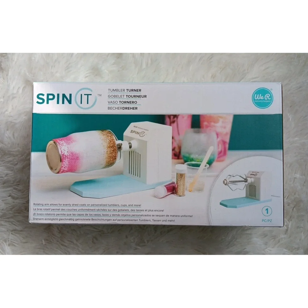 Spin It Motorized Rotary Drying Tool Cups Resin Finish We R Memory‎ Keepers New