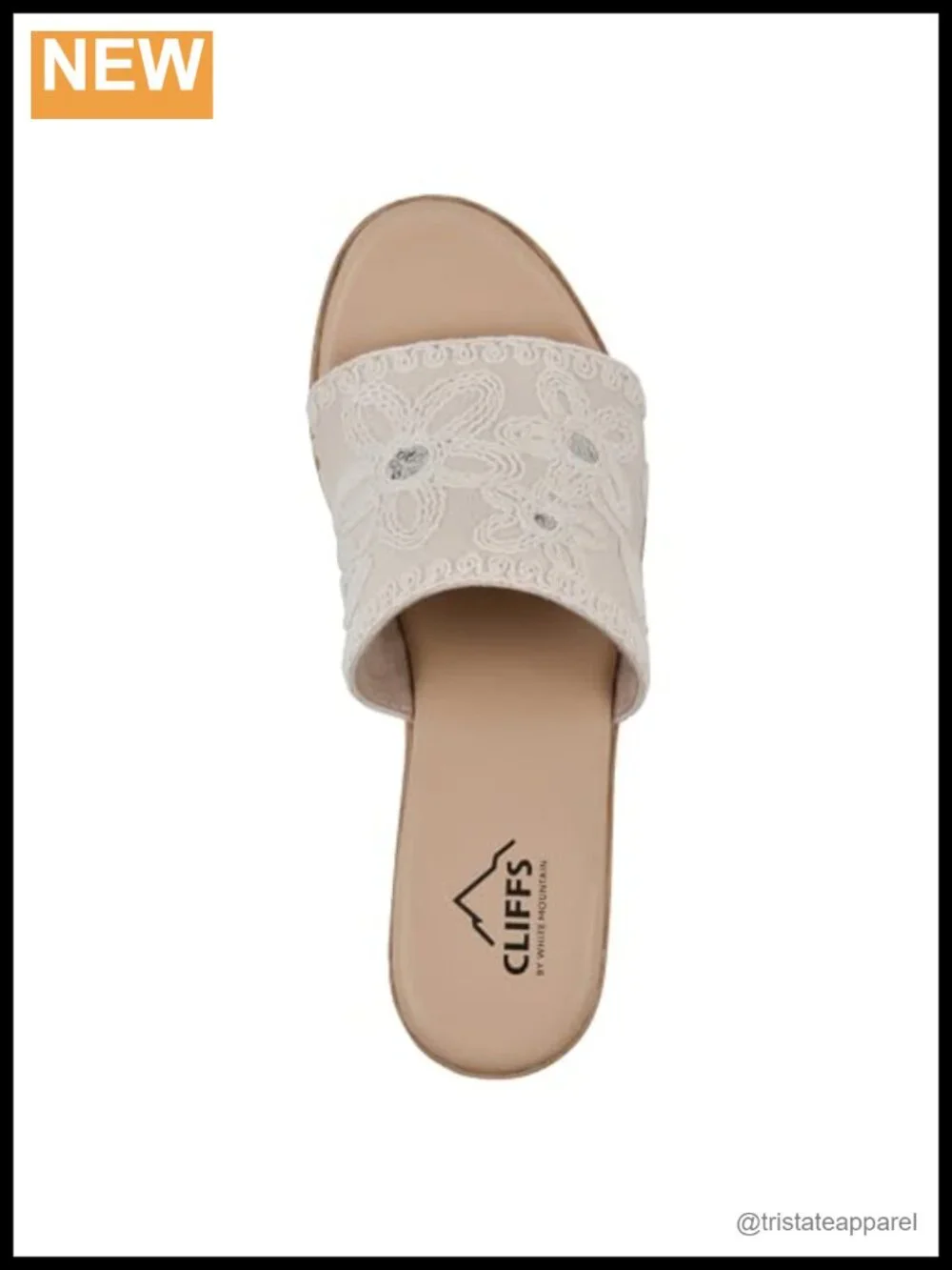 Cushioned Platform Wedge Sandal Floral Slip On Open Toe Casual