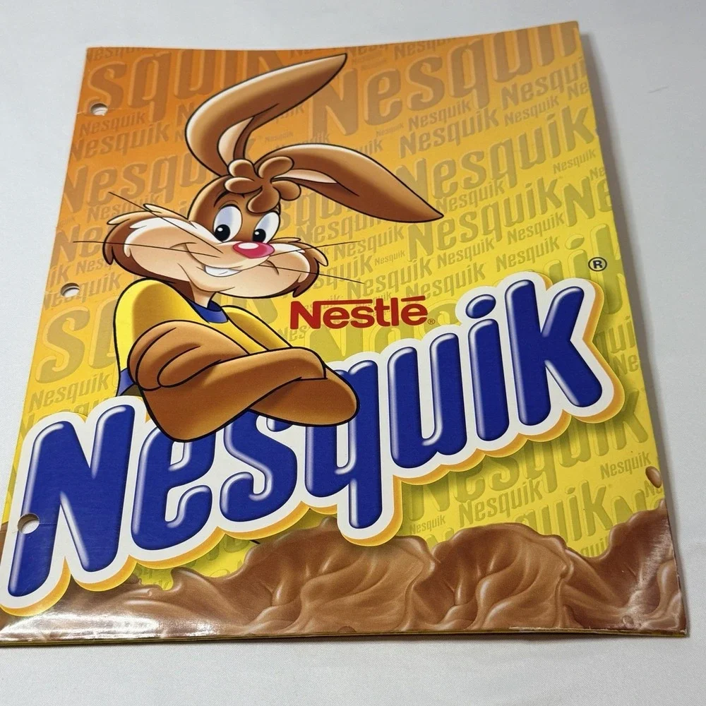 Nesquik Nestle Chocolate Drink Folder Kids‎ School 3 Ring RARE VTG 90's NEW