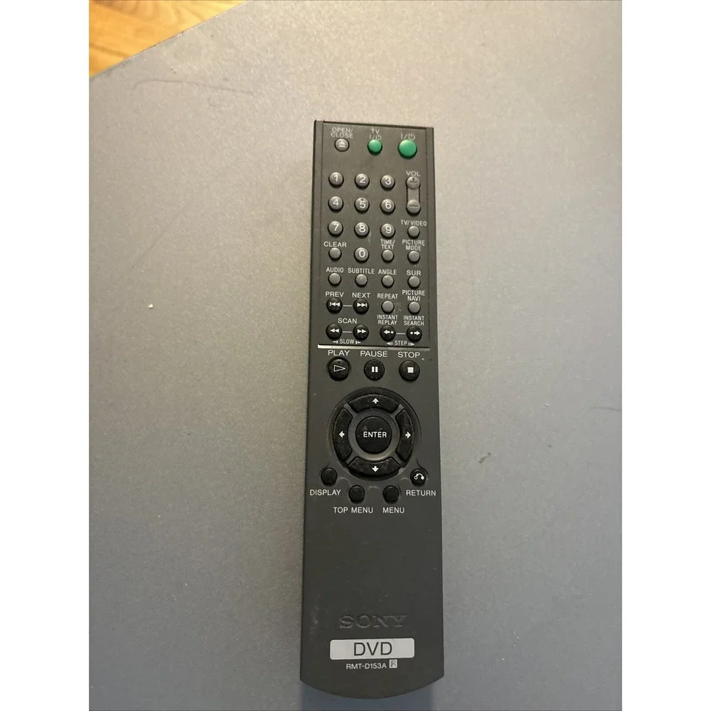 Sony‎ DVD Remote Control RMT-D153A Black Good OEM Replacement Controller